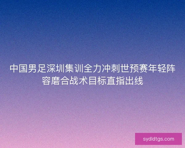 中国男足深圳集训全力冲刺世预赛年轻阵容磨合战术目标直指出线 中国男足深圳集训全力冲刺世预赛年轻阵容磨合战术目标直指出线